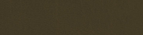 Close-up view of olive-hued leather with a fine grain texture and gentle natural creases across the surface
