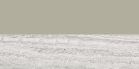 Close-up of light gray marble surface with subtle horizontal veining and natural textured patterns